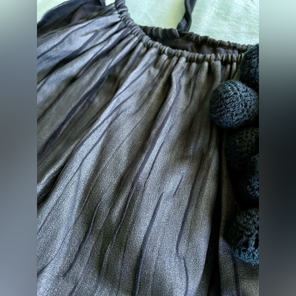 Anthro Girls from Savoy Shares Branchflower Silk Pleated Belted Dress Size 10 - Picture 6 of 10